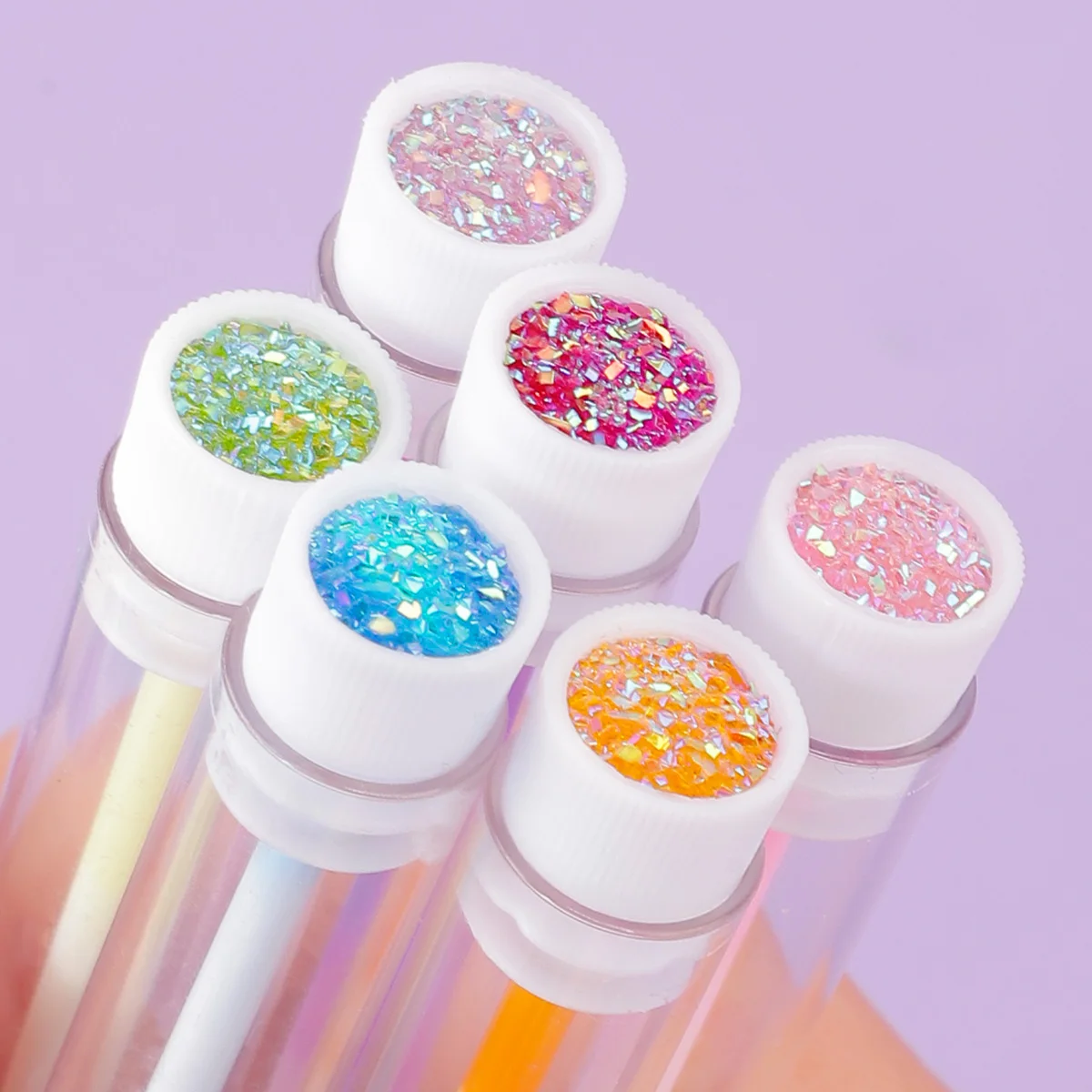 1 Uds. Varitas de cristal para pestañas, cepillos, suministros para barras de pestañas, brocha de maquillaje, aplicador de rímel portátil, varillas para cejas, exfoliante de pestañas