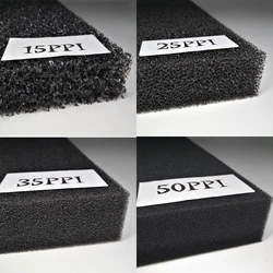 15/25/35/50PPI Aquarium Biochemical Cotton Filter Practical Fish Tank Accessories Pond Culture Foam Sponge Filter Black