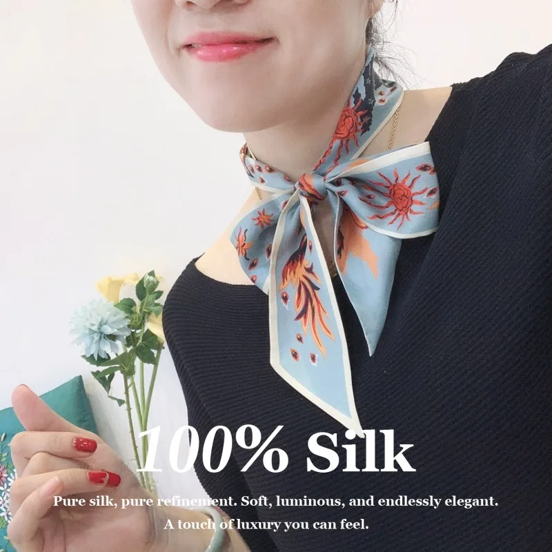 

100% Silk Waist Sash Belt 120x5.5cm Tie Bow Ribbon Wedding Bridal Dress Accessories Gift Decorative Headband Binding Bag Strap