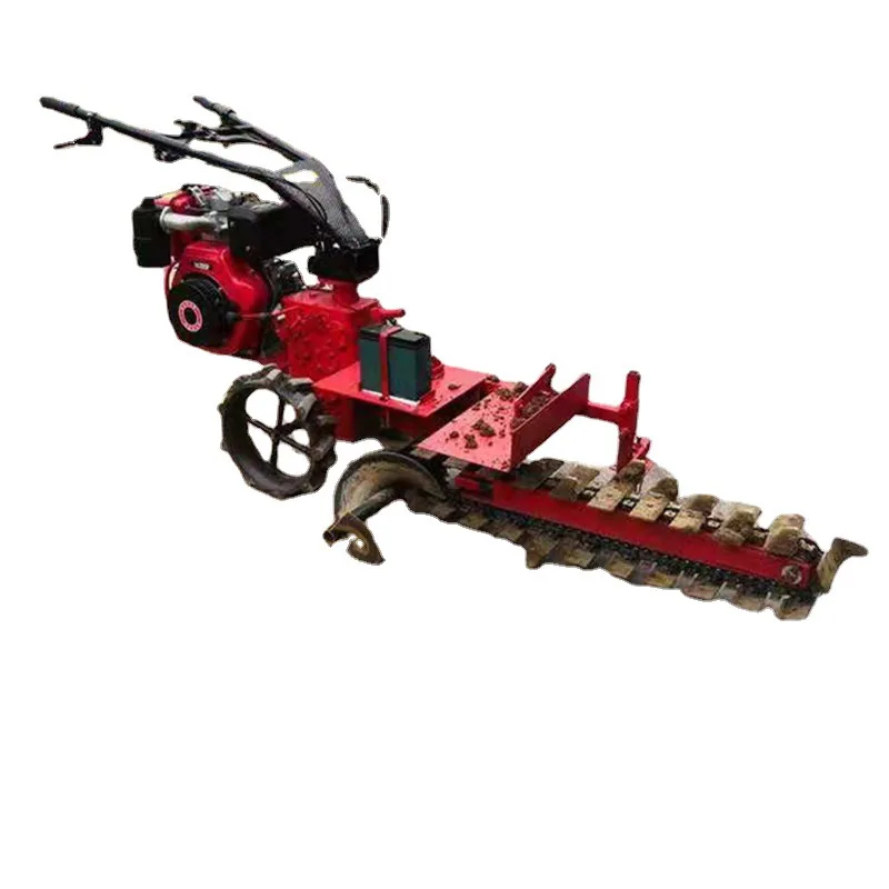 

Trenching self-propelled engineering pipeline trenching machine 180192 diesel hand-held chain trenching machine