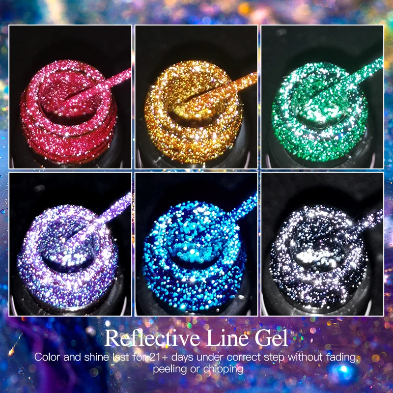 5 مللي يجتمع عبر اللوحة المعدنية بطانة هلام البولندية هلام الفضة الوردي مرآة شبه دائمة مسمار الفن الكتابة على الجدران شريط الورنيش