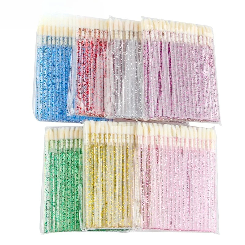 Lanjinglin 5/50 قطعة فرشاة الشفاه القابل للتصرف ماكياج فرش أحمر الشفاه قضيب الصولجانات الرموش تمديد أداة اكسسوارات التجميل