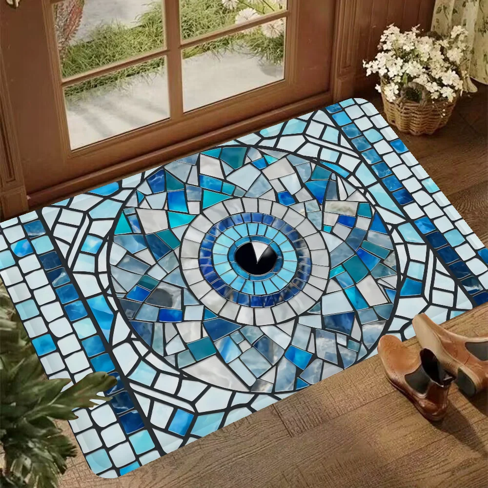 Evil Eye Floor Mat Floor Carpet Kids Room Bedroom Decoration Balcony Anti-Slip Doormat Living Room Hotel Decor Mat Door Mat