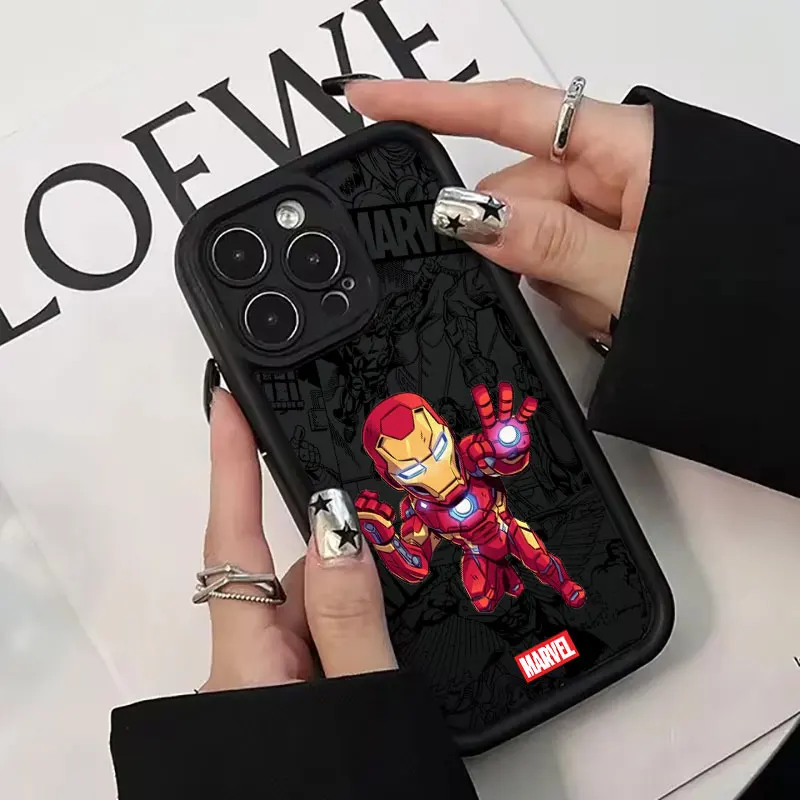 COOL Cute Marvel Ironman Spiderman Silicon Case For Apple iPhone 17E 15 16 14 13 12 11 17 Pro Max 17 Air 16 Plus 16E Phone Cover view 4