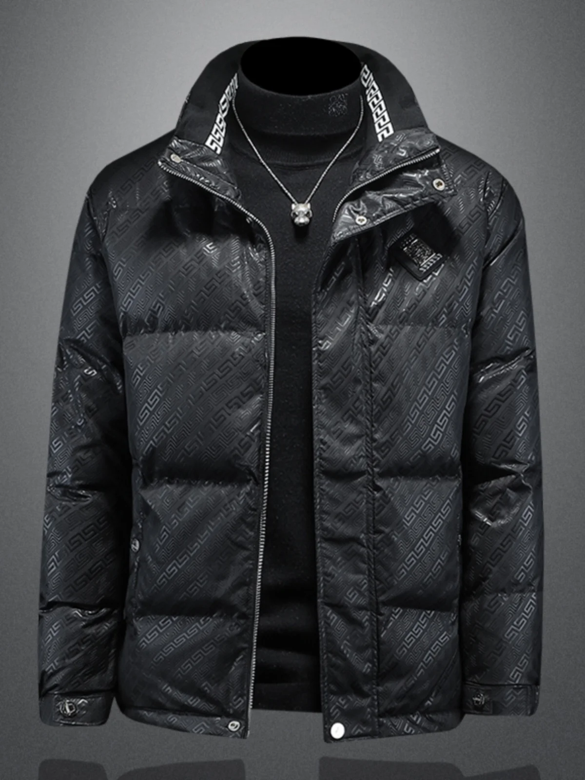 

High Quali Men's down Jaet Stand Collar Youth Faion Versatile Winter Lightweight Luxury Korean Sle Trendy Outerwear