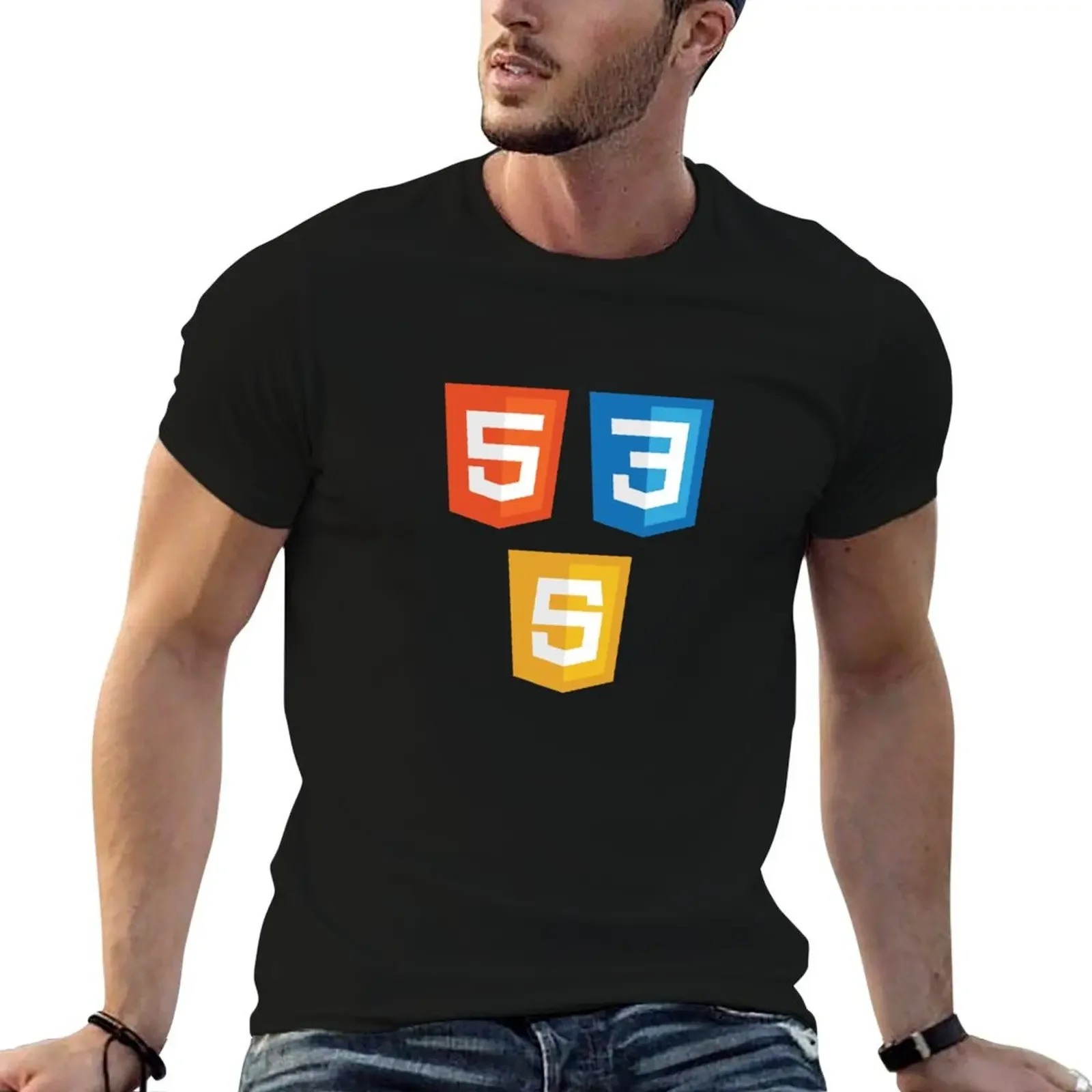 

Html Css Javascript T-Shirt graphic tee shirt cute tops cotton man t-shirts mens workout shirts