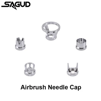 SAGUD エアブラシ ノズル キャップ アクセサリー 交換ツール ノーマル/クラウン/トマホーク/スプラッター エアブラシ用 5 種類のノズル カバー キャップ