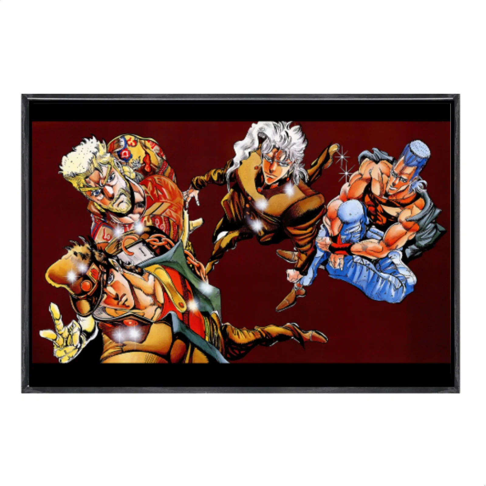 

Японская манга «Невероятные приключения Джоджо», многоразмерный холст, постер в двойной рамке, настенное искусство, домашний декор, домашний декор