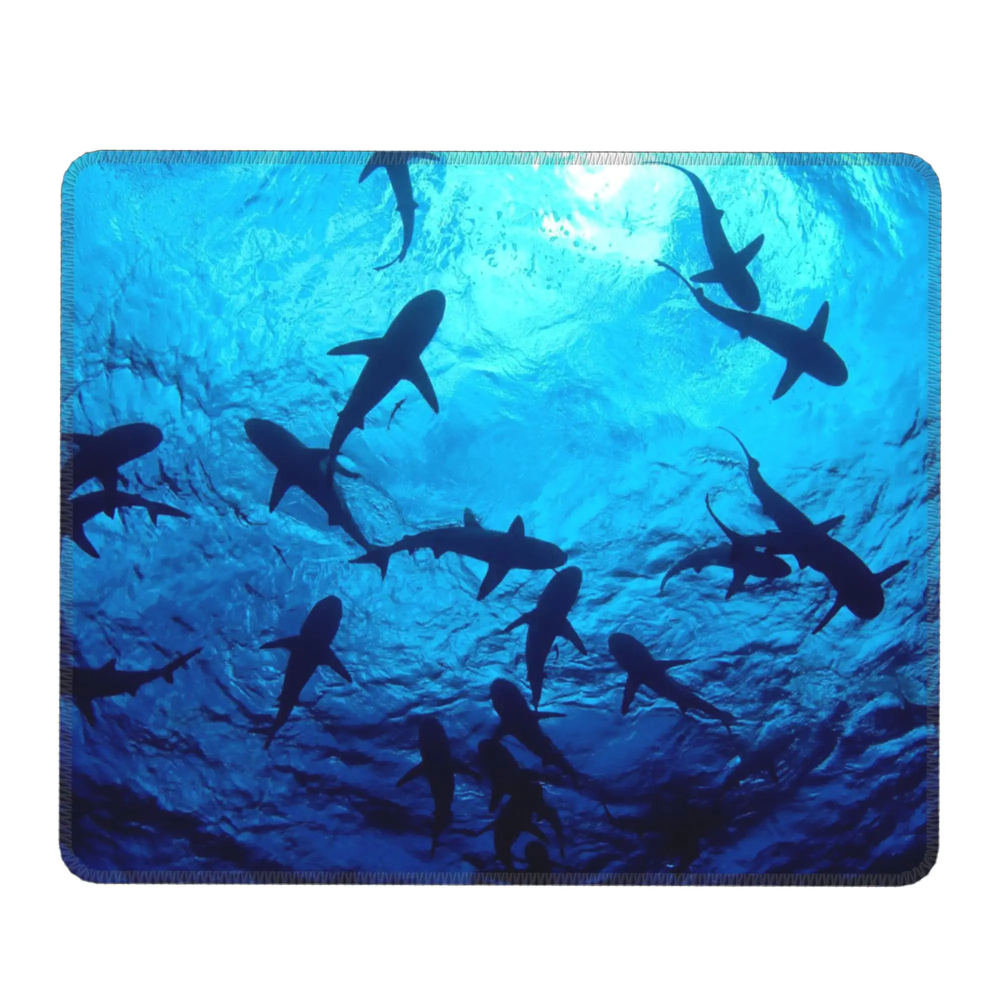 Underwater Cave Shark Themed Mouse Pad Computer Keyboard Mouse Mat Gamer PC Laptop Desk Mat Office Accessories Table Mats