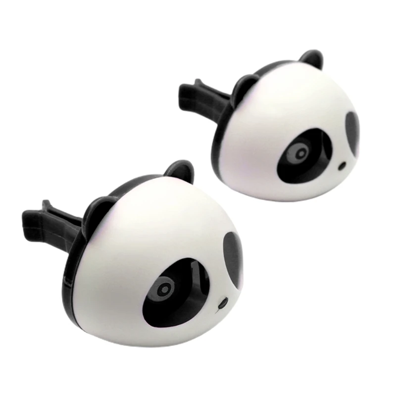 2pcs Car Styling Air Conditioning Vent Freshener Panda Perfumes Clip Decoration Auto Vent Car Interior Accessories Drop Shipping