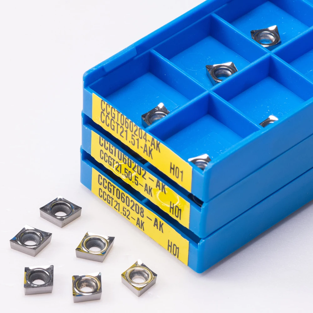 

﻿ Carbide Inserts CCGT060204 CCGT060202 CCGT060208 AK H01 Lathe Cutter Tool for Aluminum CCGT 060202 060204 060208