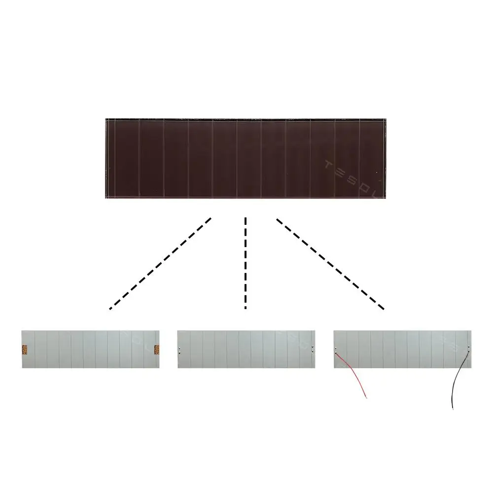 6V 85mA 193×56mm 11 Sections Outdoor High Light Solar Panels Solar Cells Amorphous Solar Cells Thin film Solar Cells