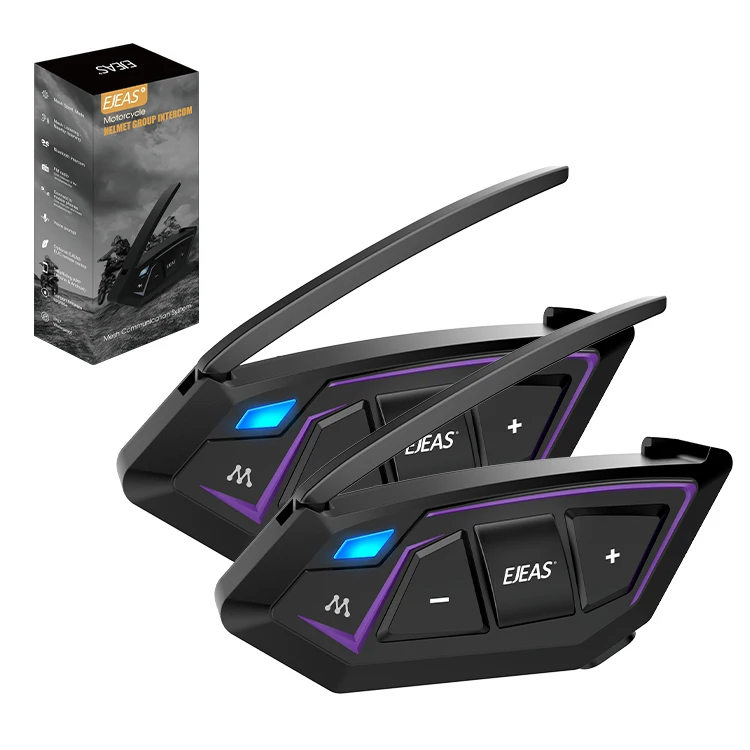 EJEAS MS8 Vollduplex-Bluetooth-Gegensprechanlage-Helm im neuen Stil, Mesh-Design, ABS-Material für bequemes Motorradfahren