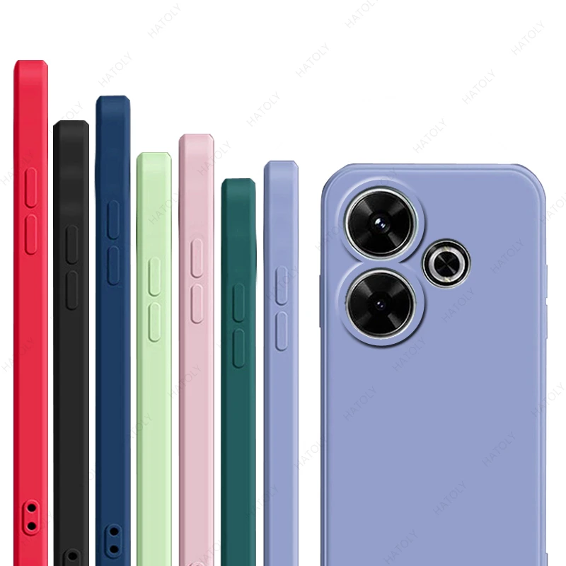 For Xiaomi Redmi 13 Case for Xiaomi Redmi 13 Cover Back Shell Bumper Armor Soft Liquid Silicone Phone Case for Redmi 13 4G
