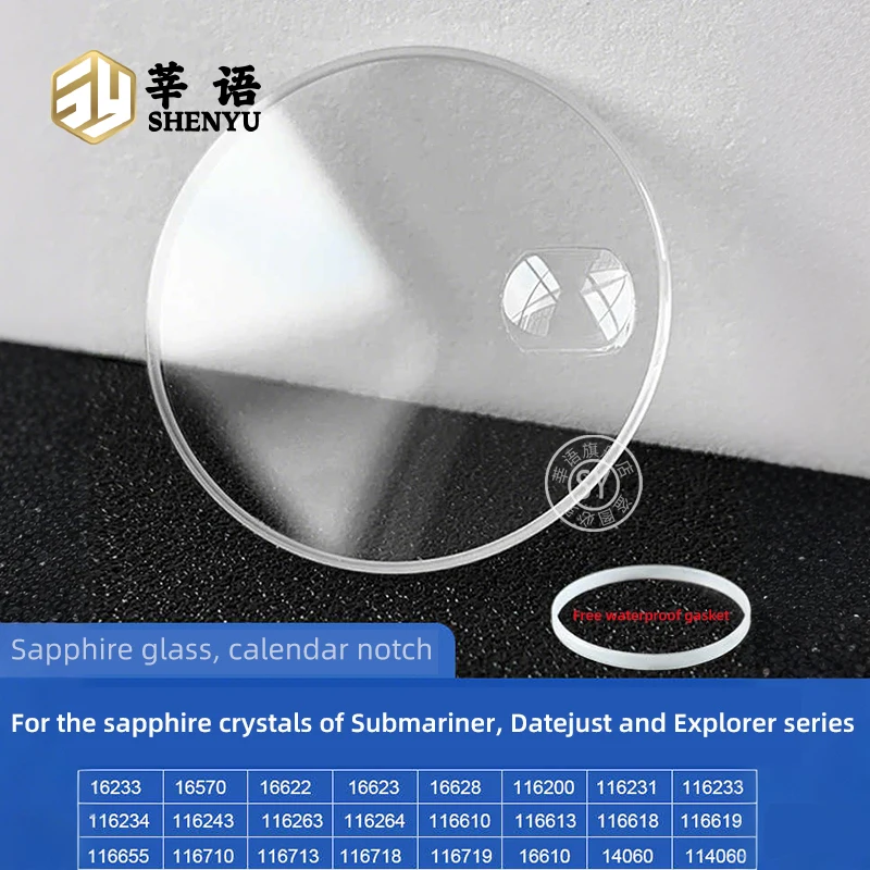 لنماذج رولكس الغواصة باللونين الأسود والأخضر ونماذج Datejust، وإكسسوارات زجاجية كريستالية لساعة الياقوت، وأرقام الموديل 16233/ 116610