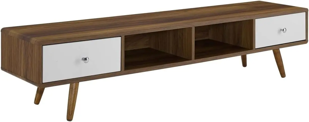 

Comfort Corner Transmit 70" Media Console Wood TV Stand, 70 Inch, Walnut White