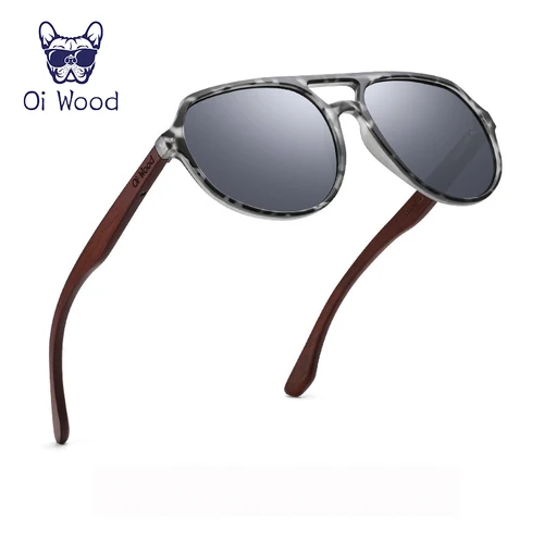 Imagen 2 del producto Gafas de sol de madera natural de la marca de Oi Wood para las mujeres de los hombres gafas de sol polarizadas