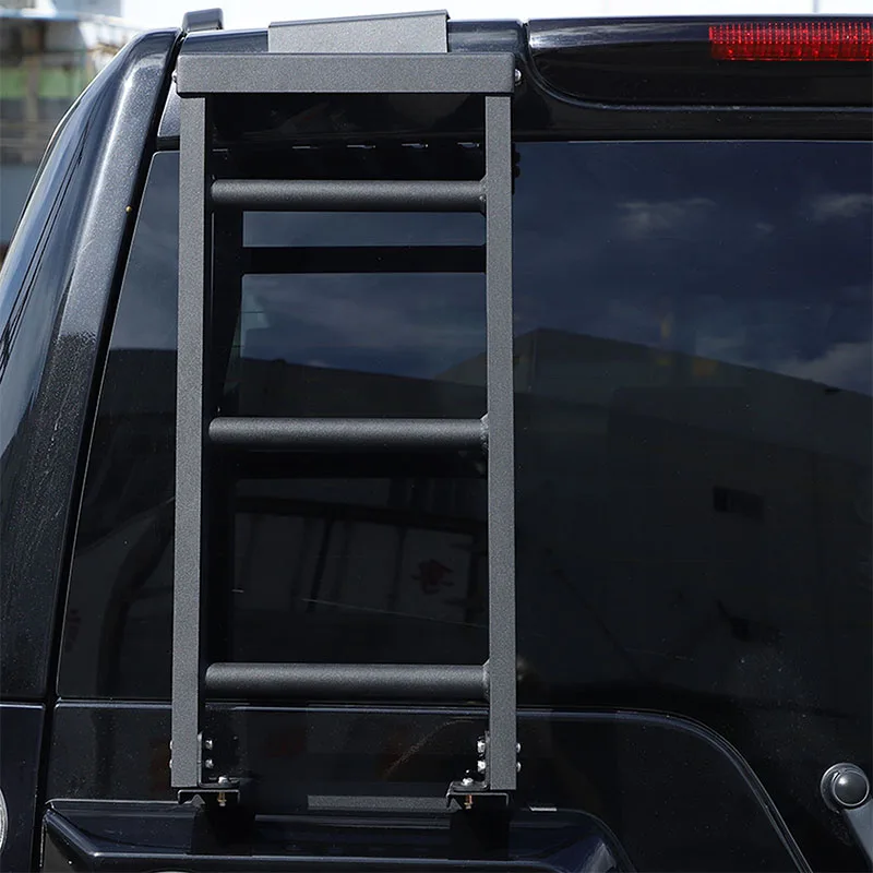 For Land Rover Discovery 3 4 LR3 LR4 2004-16 Aluminum Alloy Black Car Rear Tailgate Ladder Roof Climbing Ladder Car Accessories