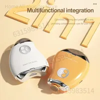Electric Nail Clipper with LED Light 3 Gears Double-Headed Cute Mango Shape Trimmer and Polisher Baby Toes Nail Clipper