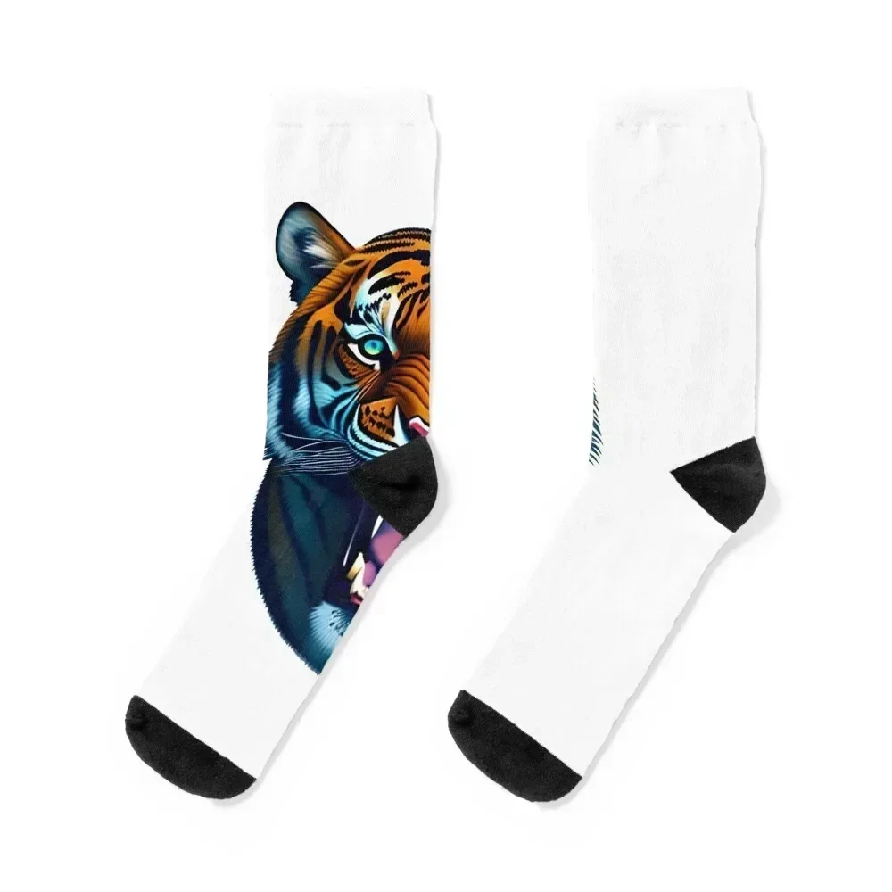 

Cool Orange Tiger Socks christmas gift retro Men's Heating sock Socks Man Women's
