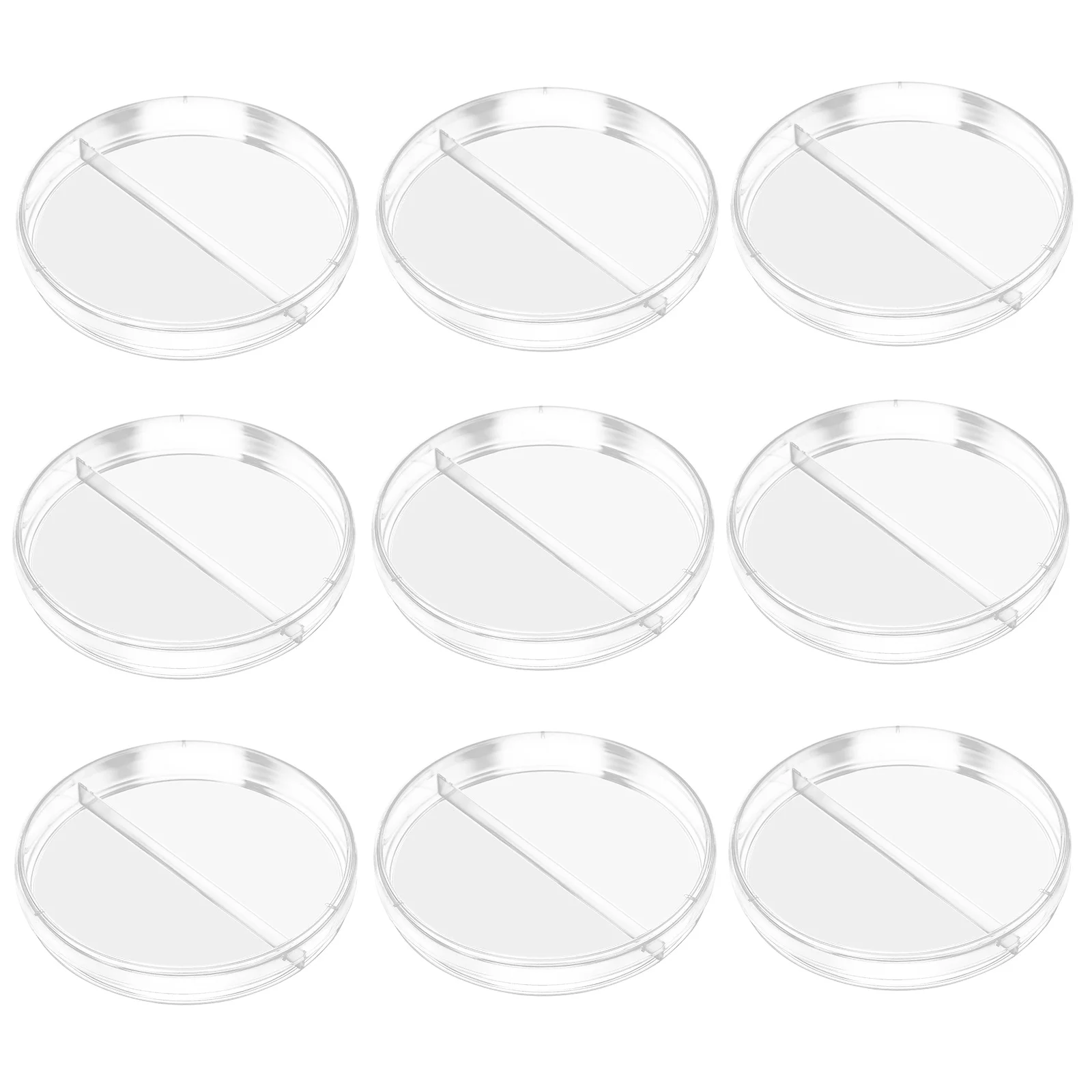 

10pcs Petri Holder with Lid Clear Plastic Lab Dishes for Scientific Research Cell Culture Chemistry Biology Study Essentials