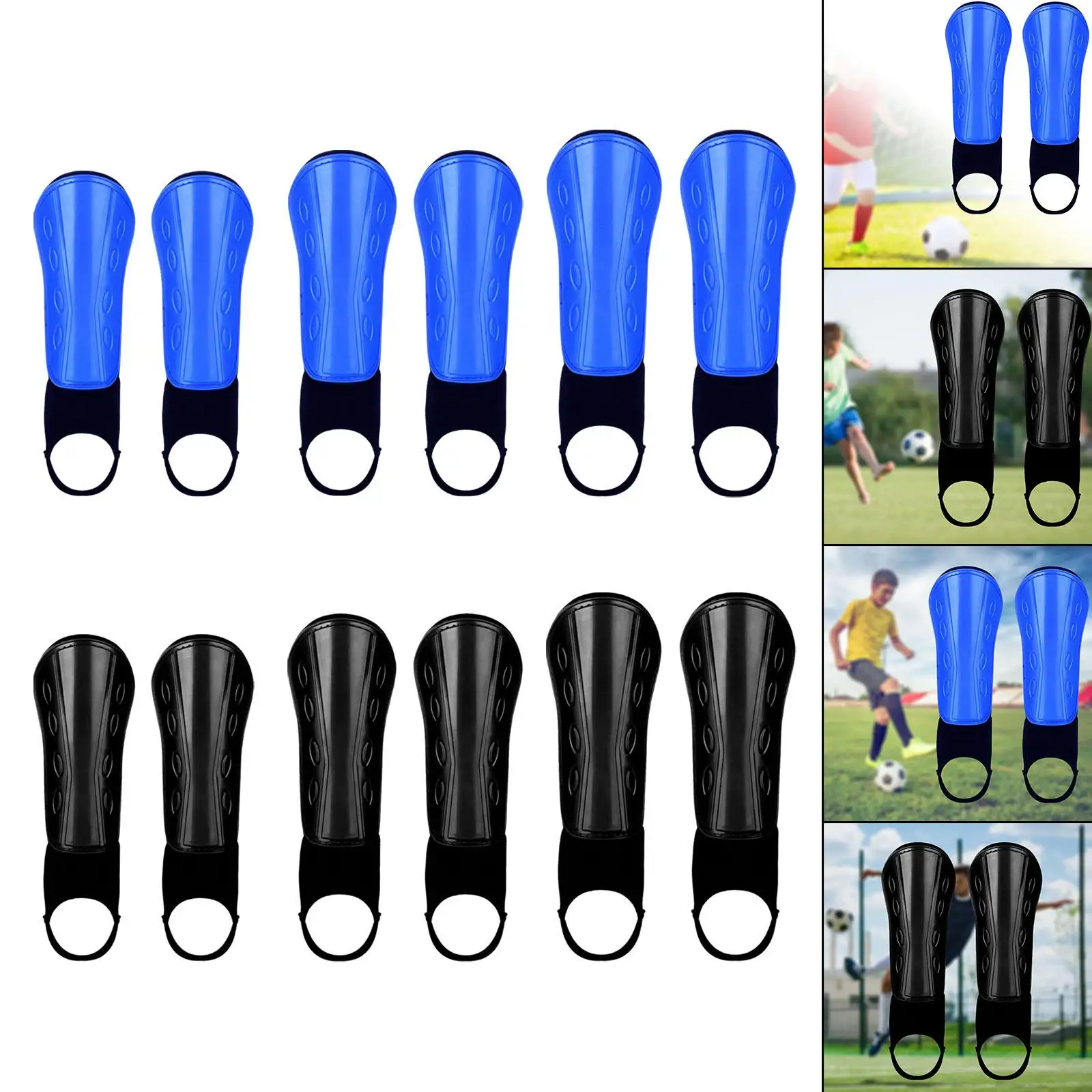 

Футбольные щитки для голени с защитным гибким ремешком, отлично подходят для взрослых, молодежи, юниоров