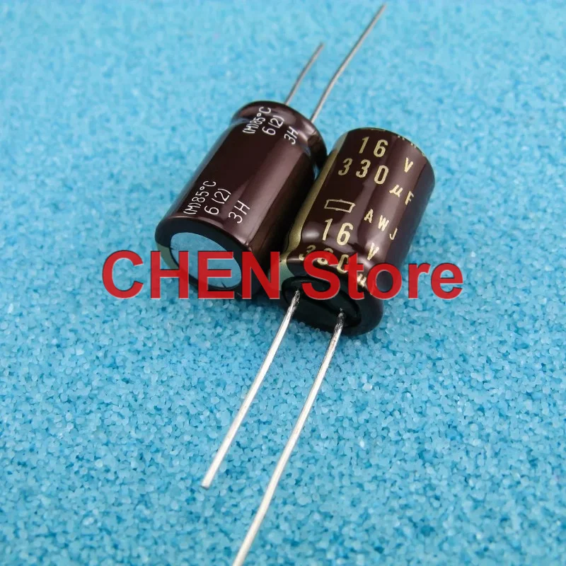 10pcs-lot-original-nippon-awj-330uf-16v-125x20mm-85c-ncc-16v330uf-audio-electrolytic-capacitor-copper-feet-free-shipping