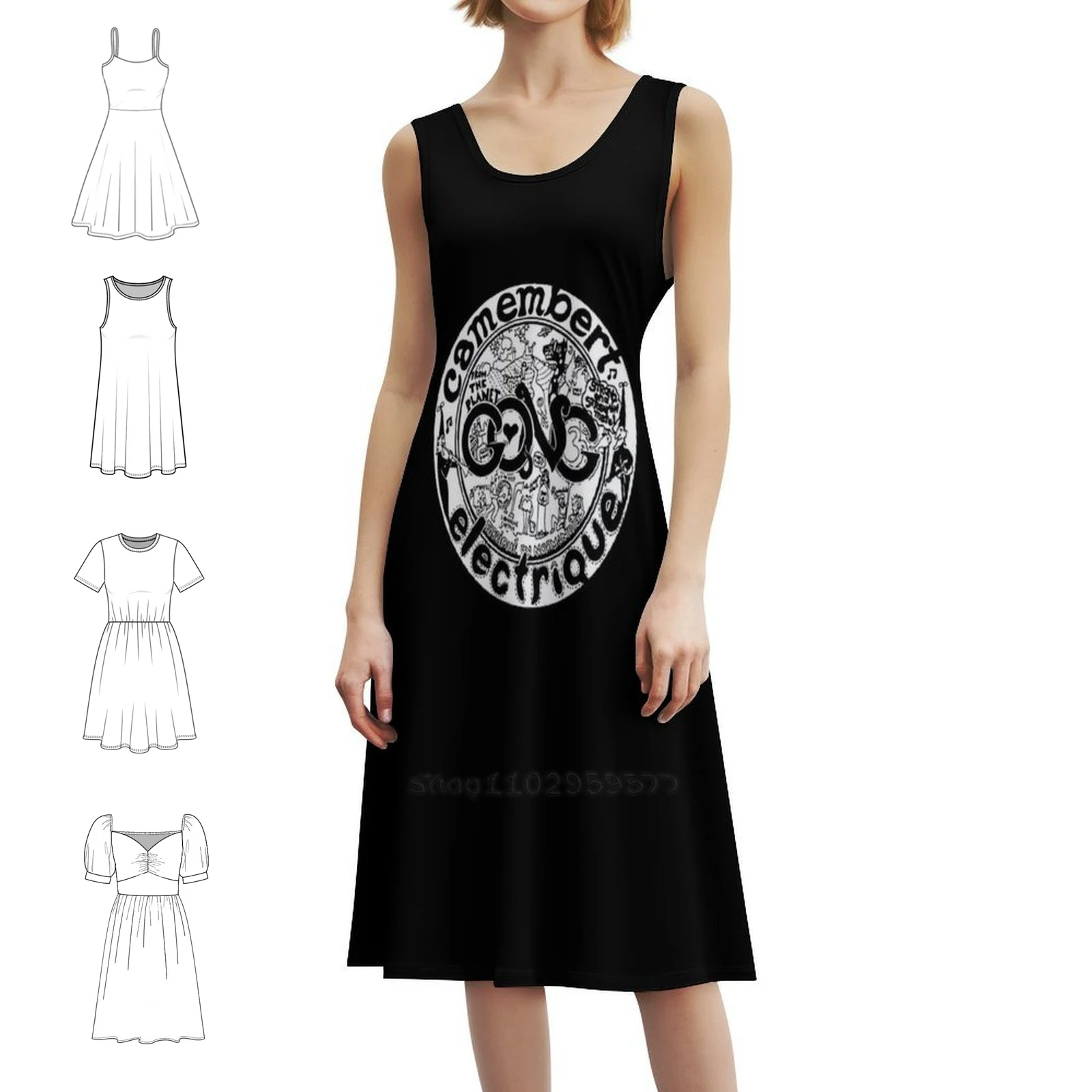 

Camembert Electrique Gong Band Sweetheart Neckline Dress Elegant Summer Party Dress For Women Back Time History Classic Band