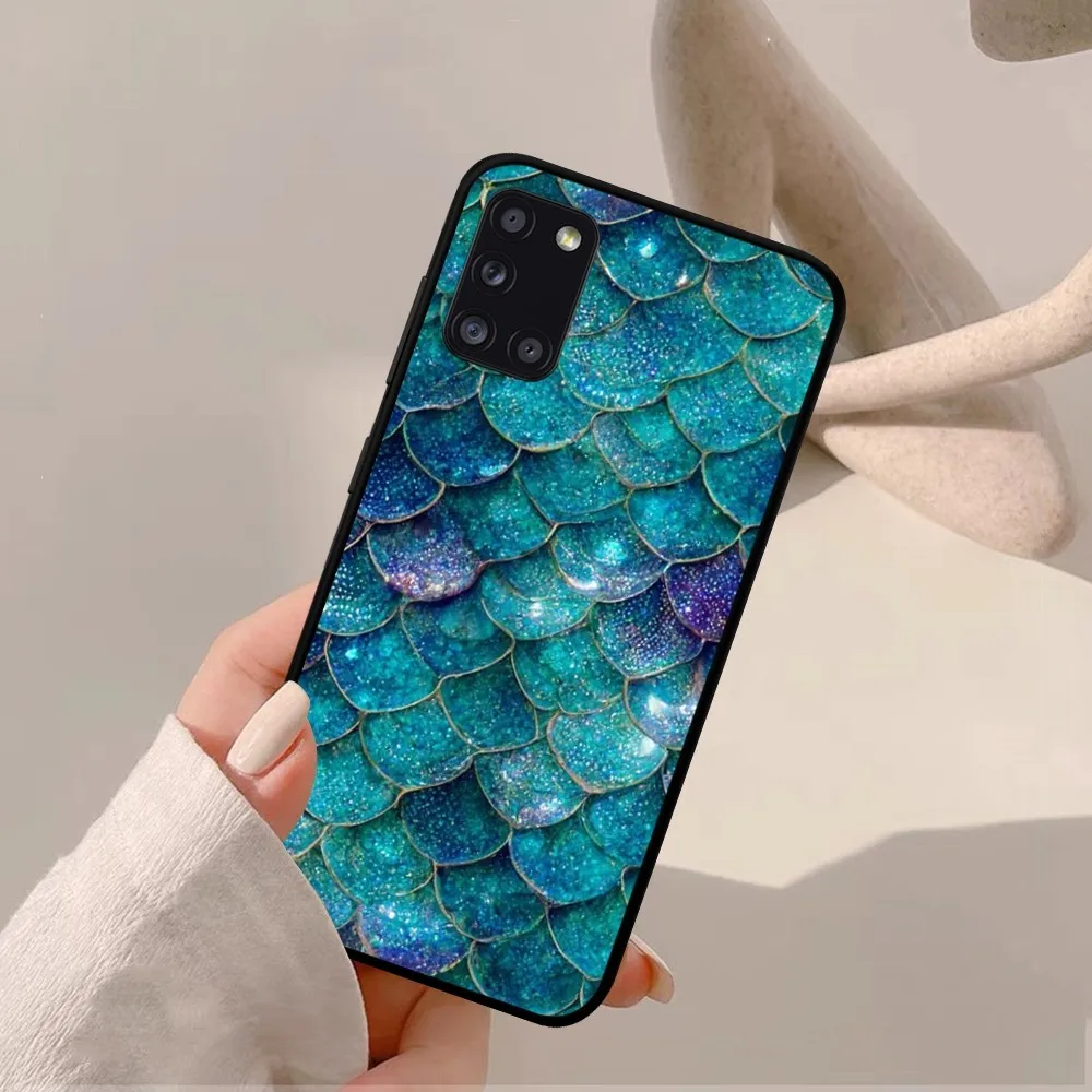 Mermaid Fish Scales Picture Phone Case For Samsung A 10 11 12 13 20 21 22 30 31 32 40 51 52 53 70 71 72 73 91 13 shell