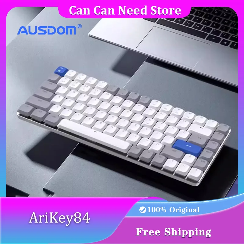 

AUSDOM Airkey84 Wireless Bluetooth Mechanical Keyboard 3 Mode 75% Low Profile Layout Backlit Office Keyboard for Windows and Mac