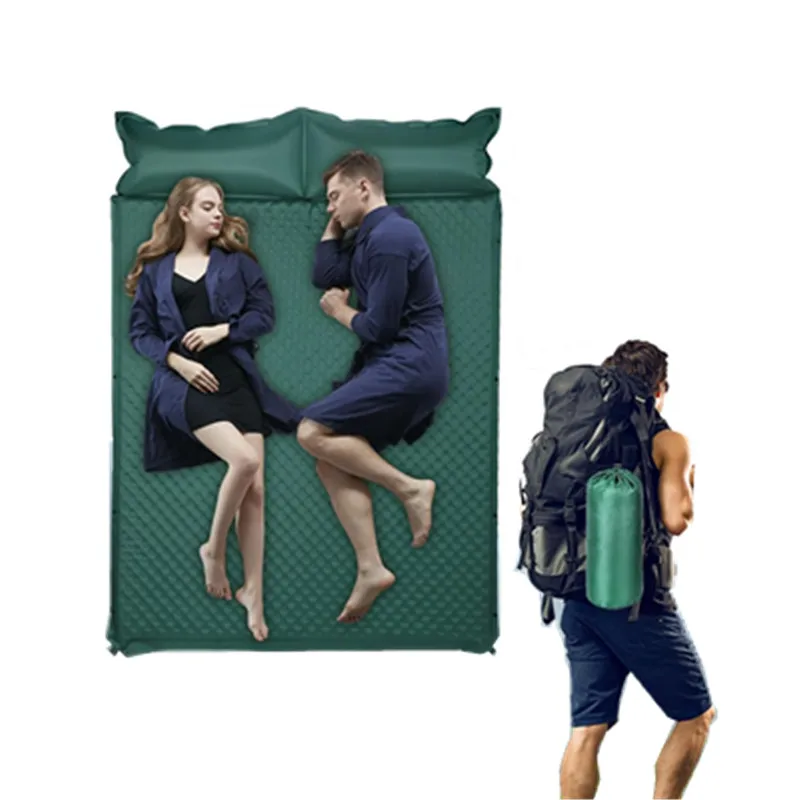 Camping Sleeping Pad Inflatable Air Mattresses Automatic Inflation Bed Self Inflating Air mattress Camping Air Mat with Pillow массажная подушка с подогревом xiaomi 8h hot compression massage sleeping pillow zd2 pro