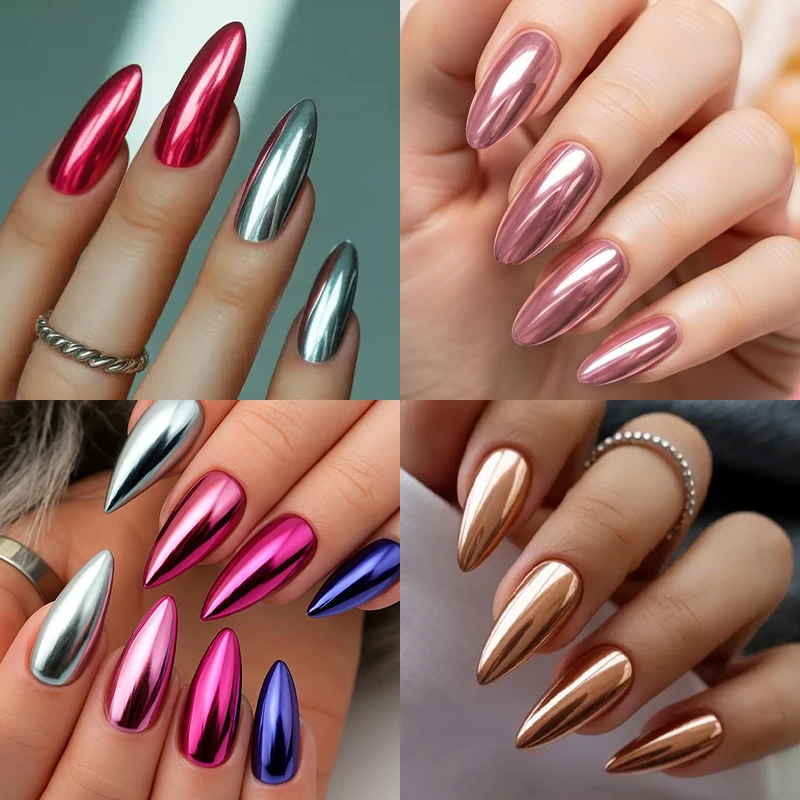 LILYCUTE-esmalte de uñas metálico, 7ml, efecto cromado de Metal brillante, barniz artístico para uñas, sin necesidad de lámpara, secado al aire rápido