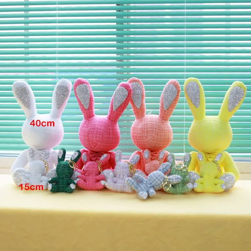 

15cm Cute kawaii plush rabbit pendant plush doll toy keychain bag car pendant baby comfort doll toy children's birthday gift