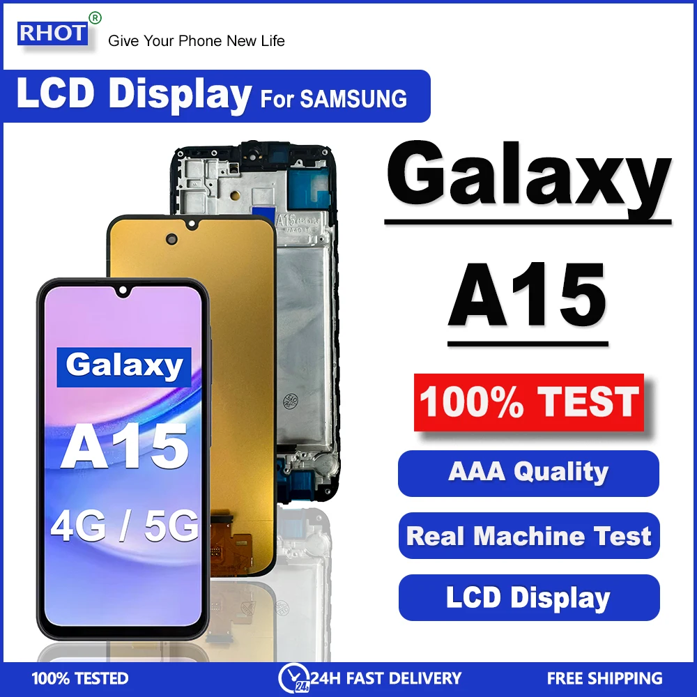 OLED For Samsung Galaxy A15 5G LCD Display Touch Screen Digitizer Assembly For Galaxy A15 4G LCD A156 A156U A156P Display Screen