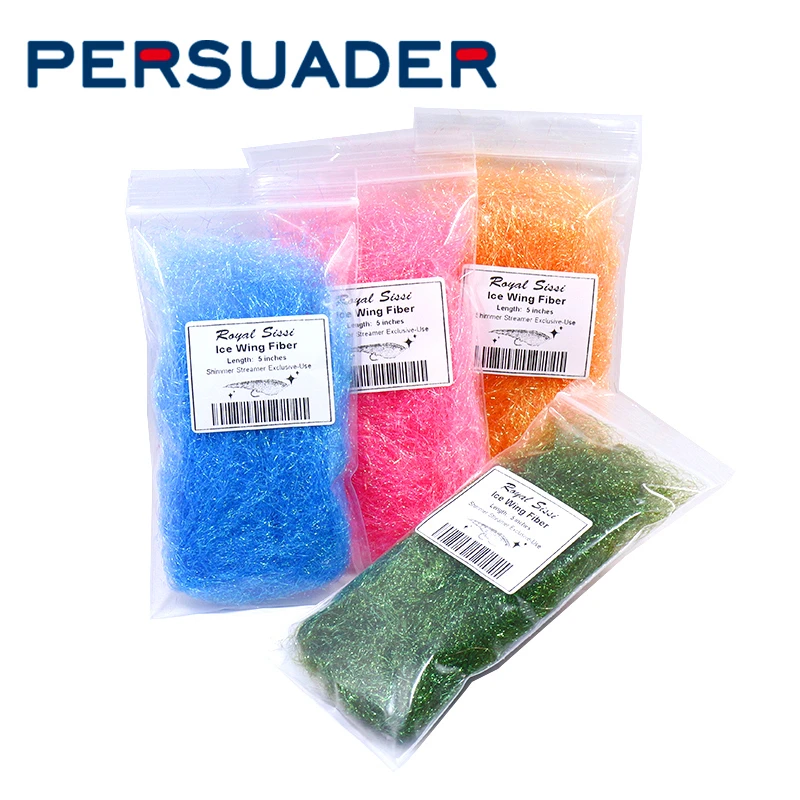 

7optional colors 5inches long fly tying materials ice wing synthetic fiber ice dub for nymph scuds sparkle body living fibers