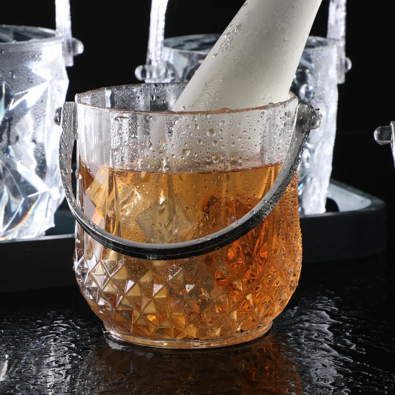 

Acrylic Champagne Bucket Transparent Ice Wine Bucket Plastic for Summer Hotel Bar KTV Outdoor