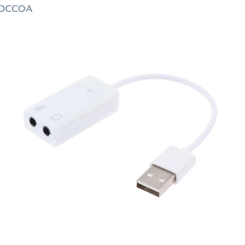 Macbook Computer Laptop PC 7.1 External USB Sound Card Jack 3.5mm USB Audio Adapter Earphone Micphone Sound Card