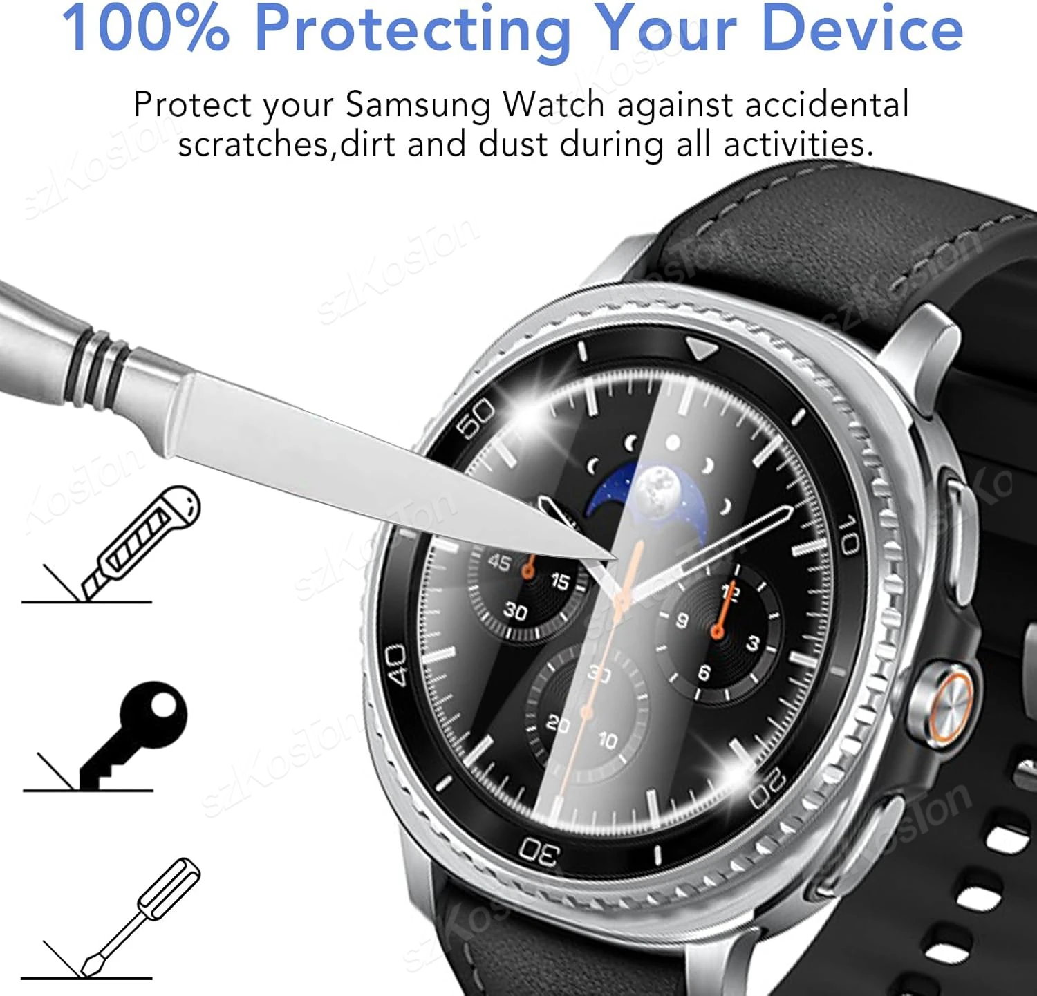 2 Buah Pelindung Layar untuk Jam Tangan Samsung Galaxy 8 40Mm/44Mm & Klasik 46Mm/Jam Tangan Ultra 47Mm (2025) Kaca Antigores HD