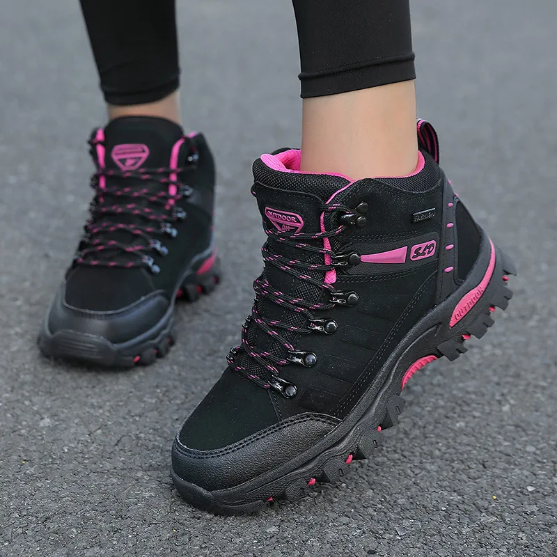 Trekking Hiking Shoes Winter High-Top Sports Shoes Women Outdoor Ankle Boots Woman Mountain Climbing Female Sneakers WSH5799
