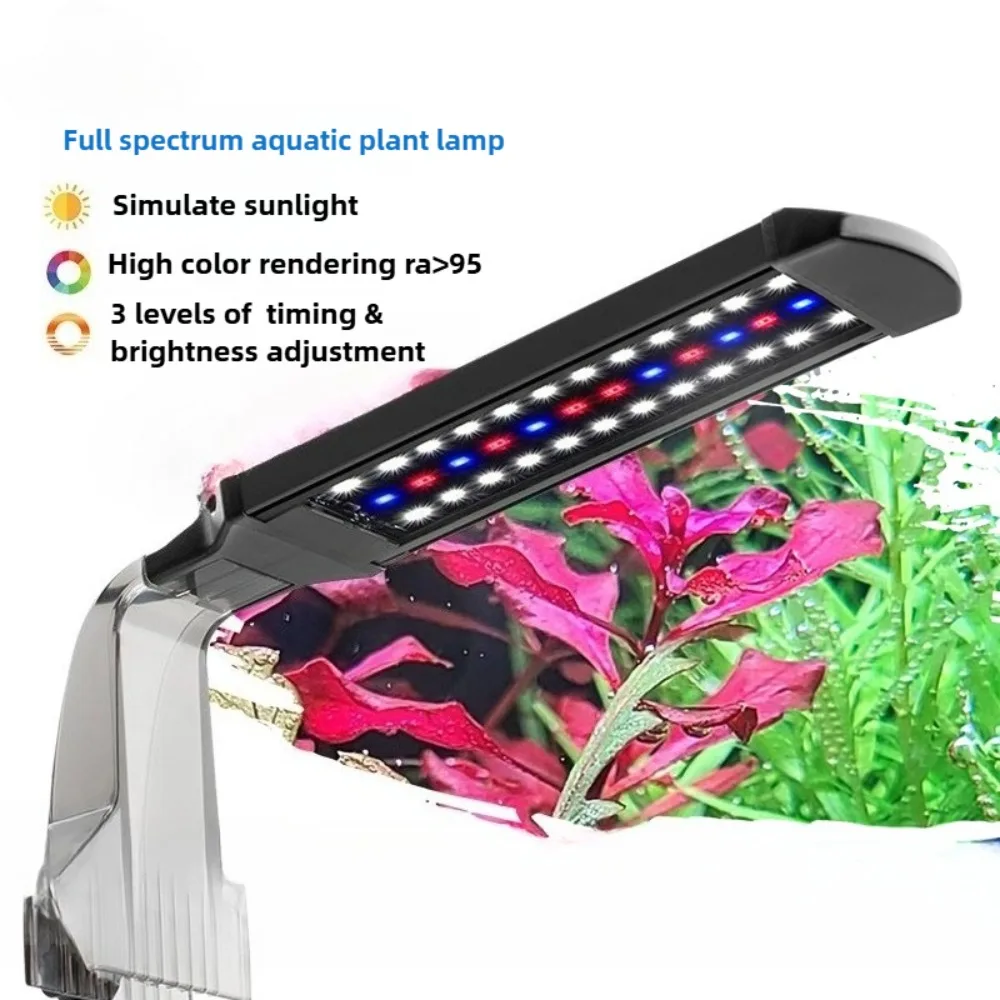 

Clip on Aquarium LED Light Blue RED White Aquatic Planted Light Small LED Aquarium Fish Tank Lamp for 12 to 24 Inch Planted Tank