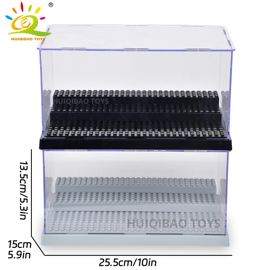 Huiqibao 3 Stappen Stofdicht Figuren Bouwstenen Vitrine Doos Show Case Model Collectie Decoratieve Bricks Speelgoed Voor Volwassen