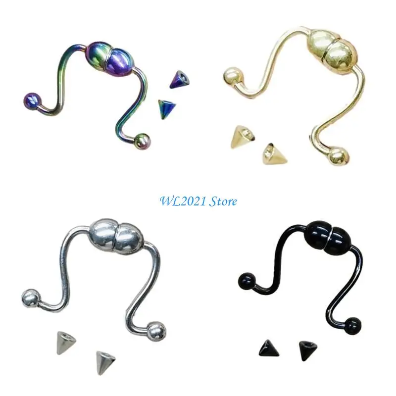 G5GC طوق الأنف المغناطيسي للحفلات التنكرية حلية مشبك الأنف المغناطيسي غير المثقوب