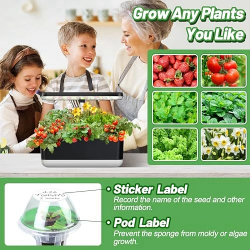 Hydroponic Pod Grow Sponge Germination Kit For Grow Anything With Plant Food, Grow Sponges, Plant Baskets, Fine Workmanship