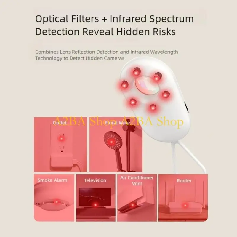 

A2BA Multifunction Anti Surveillances Detects Invisible Cameras Listening Device Trackers