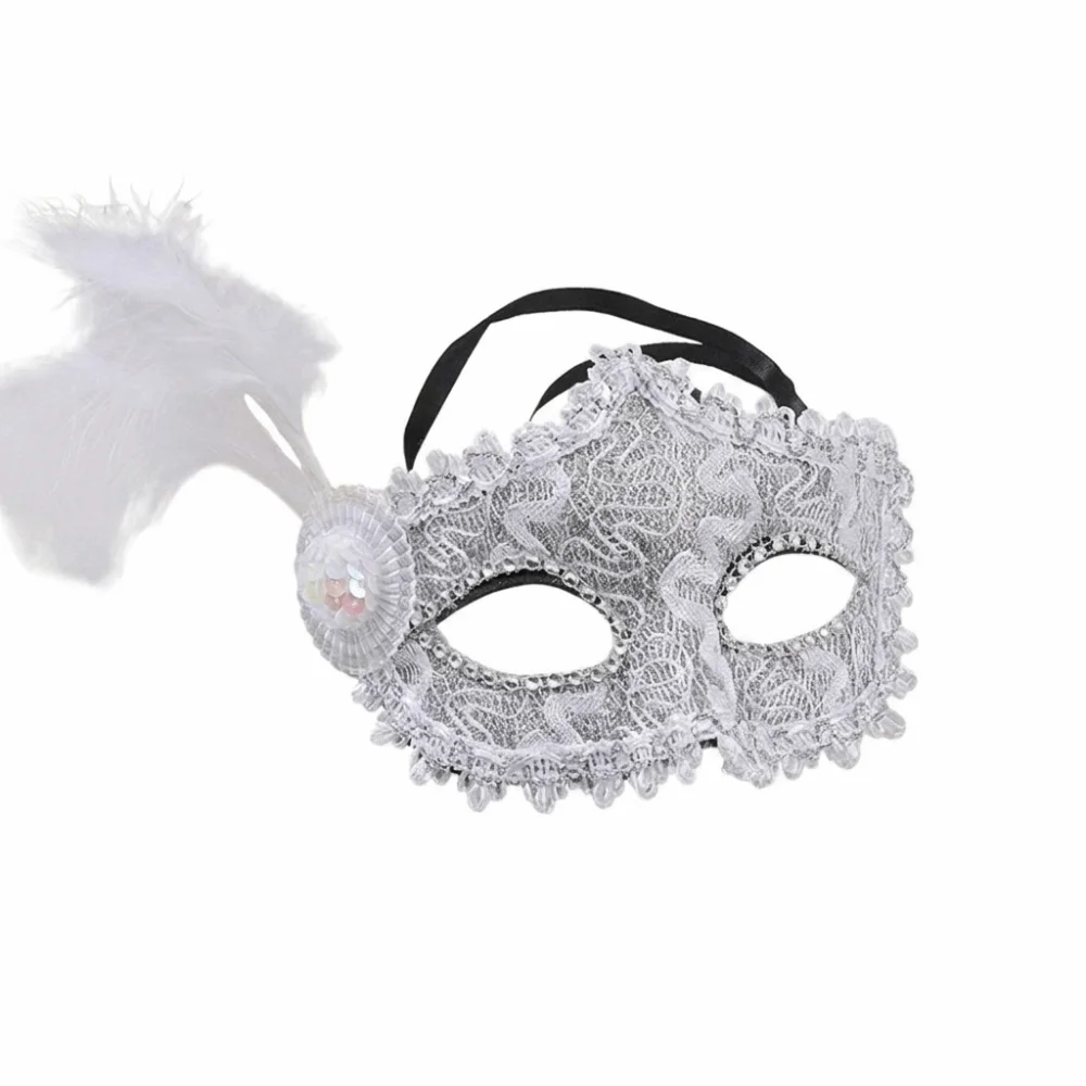 Multicolor Half-Face Mask Lace Cosplay Masquerade Ball Mask Seductive Style Masquerade Halloween Festival Party Mask