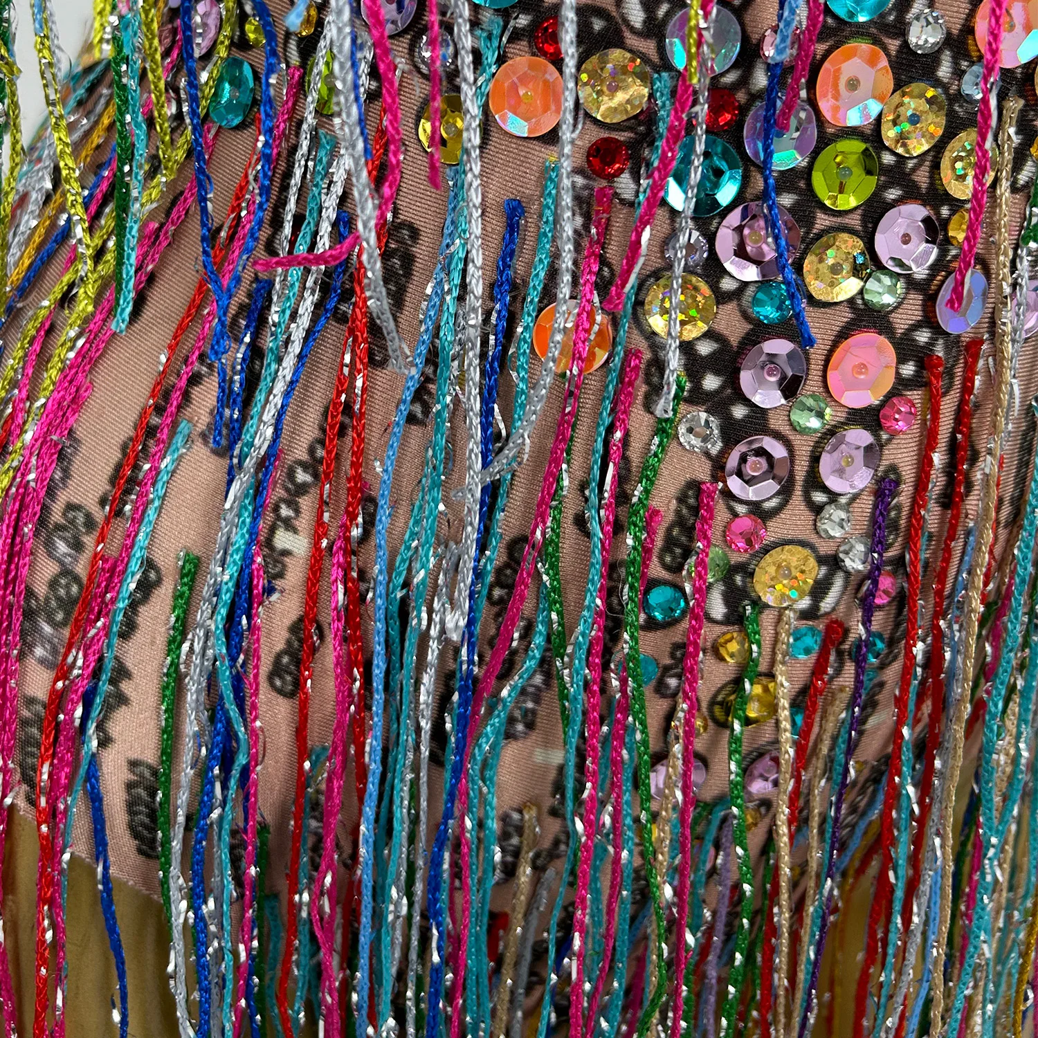 Shine Sequins Tassel Bodysuit Luxury Women Birthday Sequins Prom Wear Hot Dance Club Black Girls Stage Show Outfit Wucaibinfen