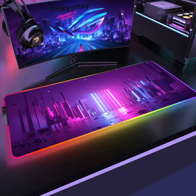 Design RGB Mousepad Large Gaming Mousepads Luminous Mouse Pad Big LED Mouse Mat Gamer Mausepads Desk Pad Backlit Keyboard Mat