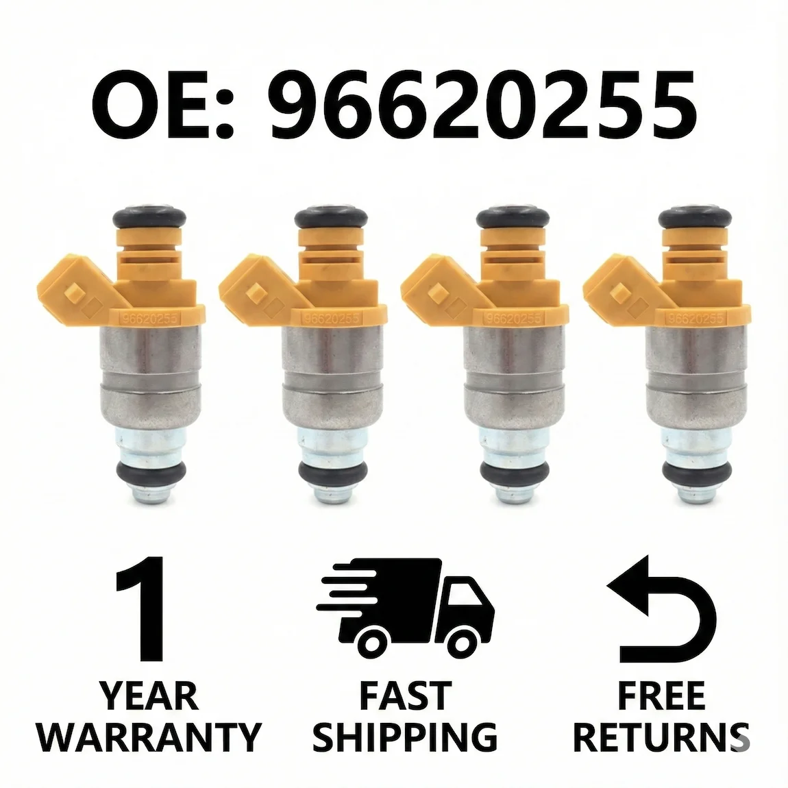 

4x Reman Fuel Injectors 96620255 For Daewoo Chevrolet Matiz Spark 0.8 1.0