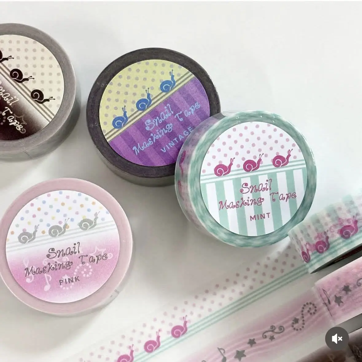 Cute Snail Washi Tape Kawaii Ins Cute Star Point Deco Stickers DIY Scrapbook Aesthetic Masking Tape