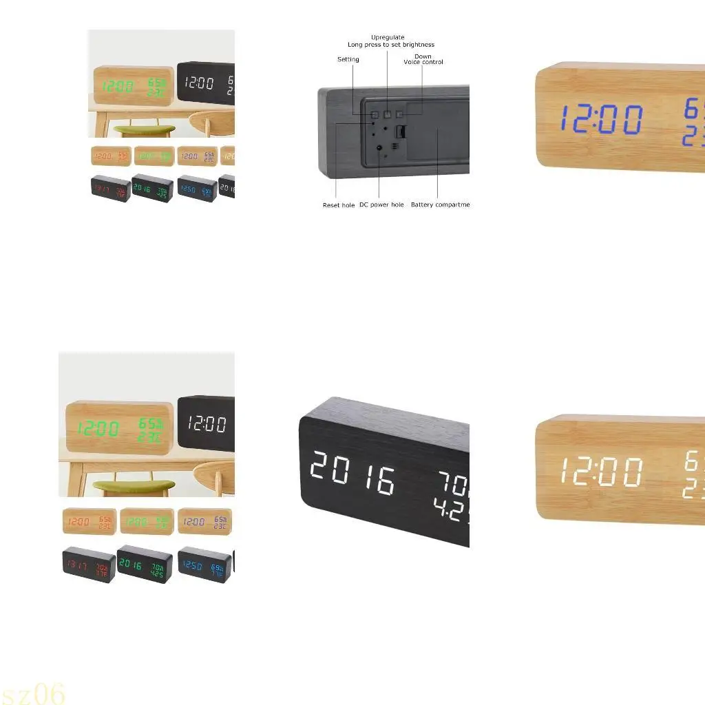 Q2Q4 Digital Alarm Clock Student LCD Display Home Decoration Exquisite Production